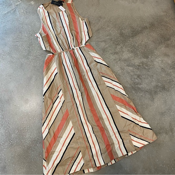 NWT Banana Republic Linen-Blend Cut-Out Midi dress - Picture 5 of 9